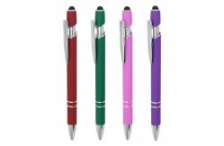China Classical Touchscreen Metal Press Ballpoint Pen Click Stylus Tip Aluminium Ball Pen supplier