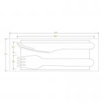 160 Mm Biodegradable Wooden Fork Spoon Napkin Toothpick With Wrapped Paper Package