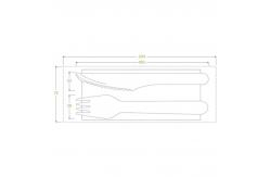 China 160 Mm Biodegradable Wooden Fork Spoon Napkin Toothpick With Wrapped Paper Package supplier