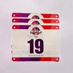 Customized Competition Number Labels In Rectangular Shape And PANTONE Color for sale