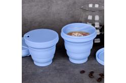 China Reusable 4oz Silicone Collapsible Drinking Cups With Lid supplier