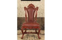 China OEM Design Oval Round Back Royal Throne Chair Oil Paint Surface supplier