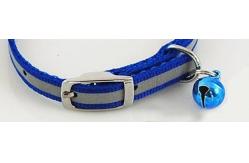 China Blue Fashion Webbing Rope Dog Leash With Small Bell And Buckle 3cm Width supplier