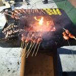 Outdoor Kitchen Grill Garden Corten Steel Barbecue Wood Burning Steel BBQ Grill for sale