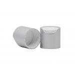 24mm Aluminum Disc Top Cap Matte Silver Plastic Screw For Bottles UV Coating for sale
