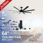 6 Speed Reversible DC Motor Ceiling Fans With Lights And Remote 64 Inch for sale