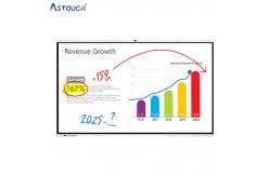 China Teaching 4K Whiteboard Customized 75 Inch Interactive Display Multitouch supplier