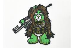 China Boy Scout Clothing Embroidery Patches Bear Logo With Hook Backing supplier