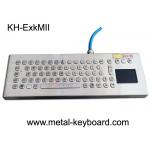 Explosion Proof Stainless Steel Keypad , Industrial Pc Keyboard With Touchpad for sale