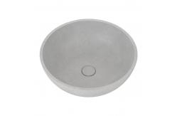 China Counter Top Table Concrete Wah Basin Light Cyan Gray Round Shape supplier