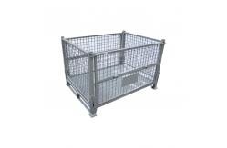 China Large Capacity Industrial Warehouse Wire Container Custom Folding Wire Mesh Container supplier