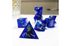 China Blue Crystal Skull Resin Boarding Dice Set Dragon and Dungeon supplier