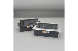 China Zinc Alloy Silver Cover Power Data Center Popup USB Power Desktop Socket supplier