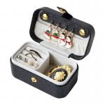 Pearlescent Black Mini Travel Jewelry Organizer Box , Small Portable Display Cases For Jewelry for sale