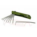 Locksmith Tools Haoshi Foldable 7 in 1 Lock Picking Set Locksmith Tools (Green） for sale