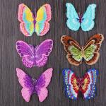 Small Butterfly Iron On Embroidered Applique Patches Cloth Badge For Clothes Customized