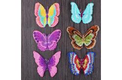 China Small Butterfly Iron On Embroidered Applique Patches Cloth Badge For Clothes Customized supplier