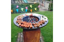 China Customized Large Fire Pit Table Garden Decor Steel BBQ Grill supplier