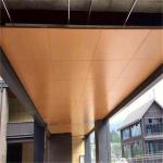 600x600 Aluminum Metal Ceiling Wooden Color Perforated Hook On Ceiling Panel for sale
