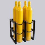 Metal Fab Steel Gas Cylinder Rack Black Painting Cylinder Bottle Rack for sale