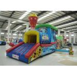 Colourful Amusement Park Blow Up Bounce House , Outdoor Obstacle Course Moon Bounce Inflattable Tunnel for sale