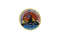 China Fabric Iron On Woven Badges Custom Woven Patches For Hat Clothing supplier