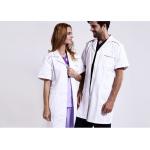 Unisex Practical White Doctor Lab Coat Eco - Friendly Unique Design With Buttons for sale
