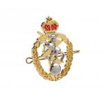 Custom Made Stamped 20mm Army Metal Badges Matt Silver Plating for sale