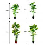 Anti UV Potted Evergreen Plants Artificial Landscaping Faux Trees