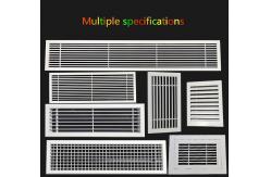 China Single Deflection Ventilation Air Grille Anodizing Aluminum Profile For Air Conditioner Cover supplier