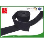 20mm Black Hook And Loop Tape Self Adhesive Silk Printing Logo