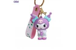 China OEM factory custom Cute Cartoon Keychain Customize 3d Plastic PVC Keychain supplier