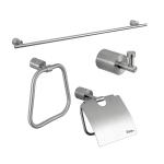 Sanitary Bathroom Hardware Sets 4 Piece Modern Bathroom Accessory Sets for sale