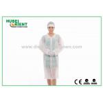 Soft Fluid Resistant Disposable Use Protective Lab Coat With Zip for factory/laboratory/food industry for sale