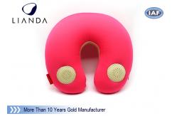 China Natural Music Sound Vibrating Massage Neck pillow with speaker , Memory Foam materials supplier