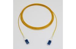 China Low Loss LC Uniboot Duplex Singlemode G657.A1 BendInsensitive Duplex 2mm LSZH 0.15dB Yellow Fiber Patch Cord supplier