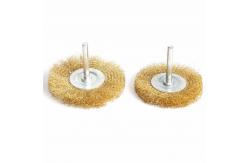 China 1 / 4 Inch Shank Brass Wire Wheel Brush Set Crimped For Drill supplier