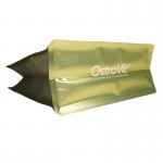 Coffee Powder Flat Bottom Bag Heat Seal Easy Tear Custom Zipper Pouch