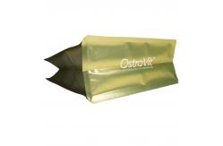 China Coffee Powder Flat Bottom Bag Heat Seal Easy Tear Custom Zipper Pouch supplier