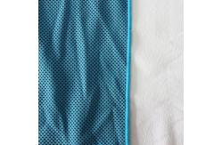 China Personalized Logo Microfiber Cooling Towel Polyester Fabric Turquoise supplier