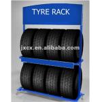 2 Layers Metal Auto Parts Display Racks For Garage Wheels Storage Custom Color for sale