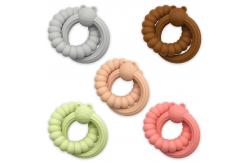 China Food Grade Custom Baby Teething Toy With Cute Silicone Soft Glue supplier