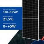 Full Black Ja Solar jam72s30 540w 545w mr 550w 530W 555W Transparent Solar Panels For Greenhouses for sale
