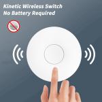 SIXWGH Remote Control Lamp Socket Electronic EU Plug Waterproof Kinetic Energy Switch
