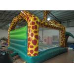 Amusement Park Custom Made Inflatables Giraffe Bounce Combo Enviroment - Friendly