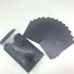 Black Foil Waterproof Plastic Poker Cards With Silver Foil Tuck Box
