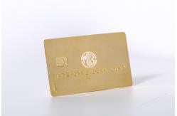 China High End Gold Plated Metal Membership Card Transparent supplier