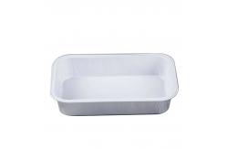 China 350ml Rectangle Disposable Airline Food Service Aluminum Foil Container With Lid supplier