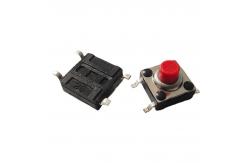 China Stretch Cover Waterproof Tact Switch 4 Pin SMD Red Silicone Button supplier
