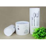 Creative White Cardboard Paper Composite Cans with different sizes for Knife and Fork for sale